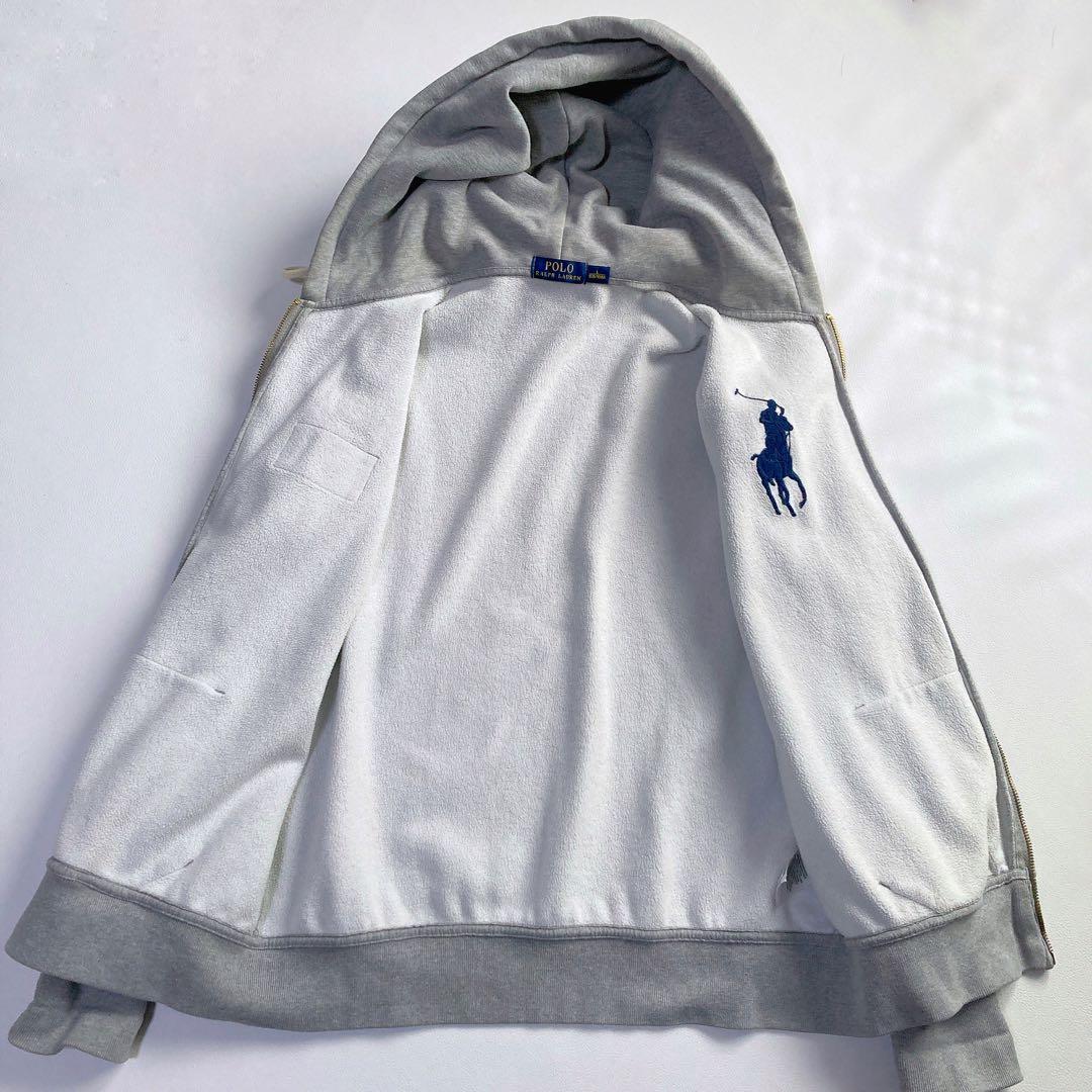 29さま　美品 ポロラルフローレン パーカー 星条旗 ビッグポニー L グレー