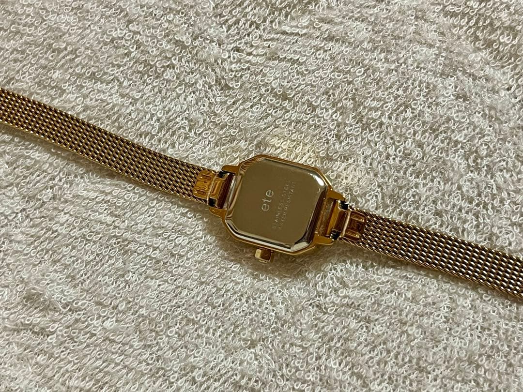 ete ウォッチ オクタゴンフェイス ダイヤモンド　ピンクゴールド