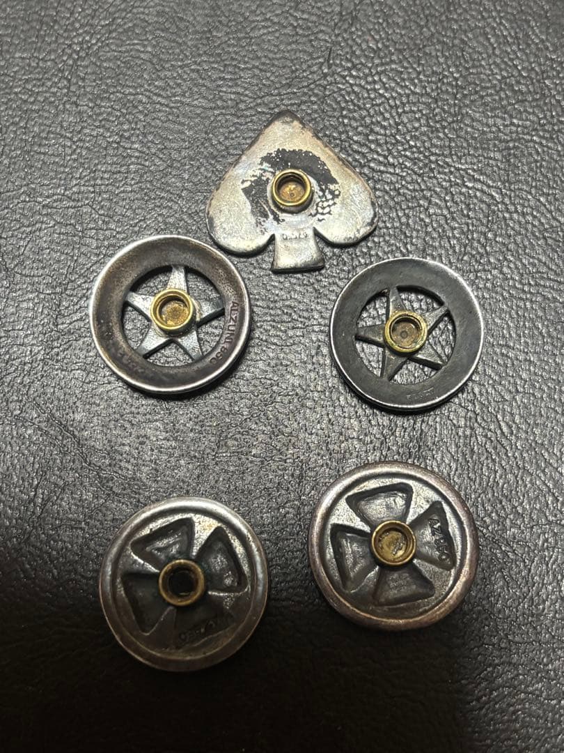 ALZUNI シルバーコンチョ　5個セット