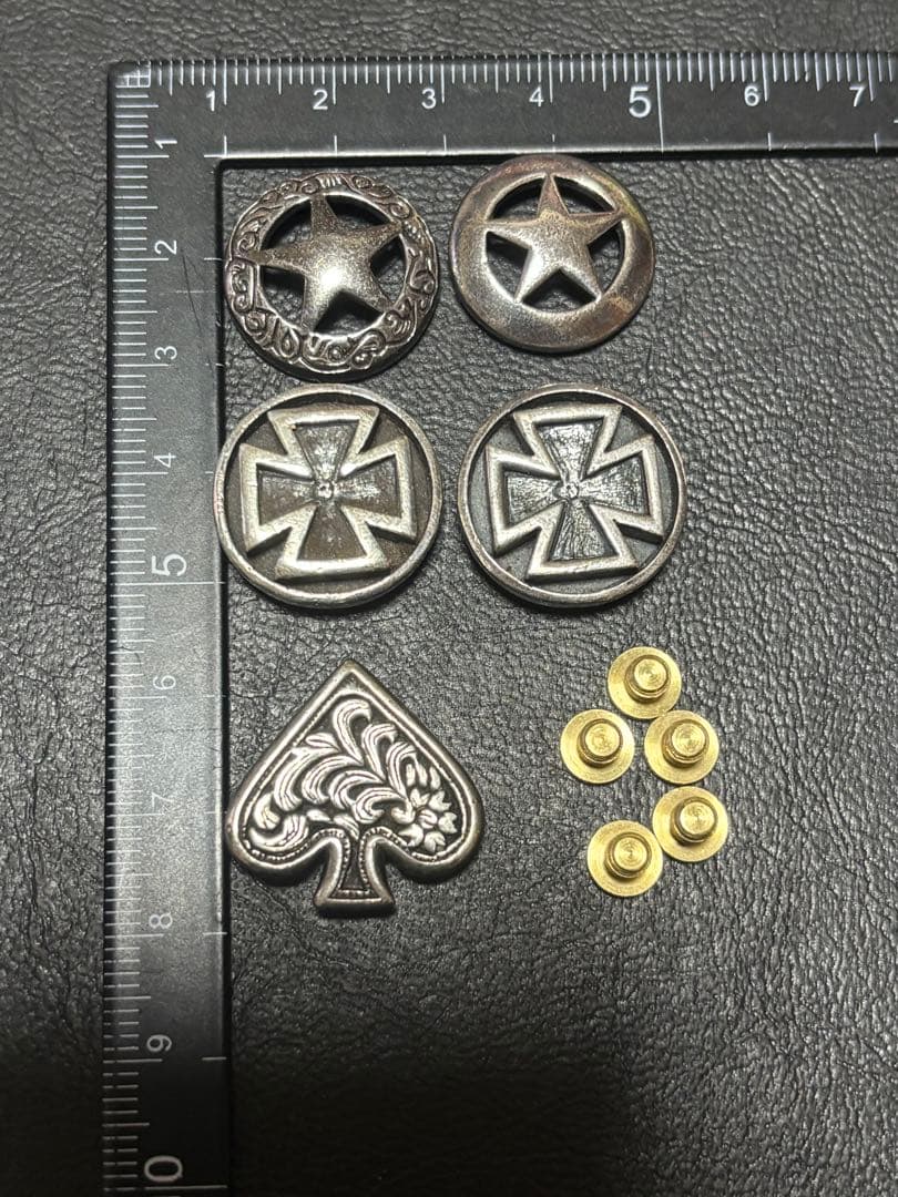 ALZUNI シルバーコンチョ　5個セット