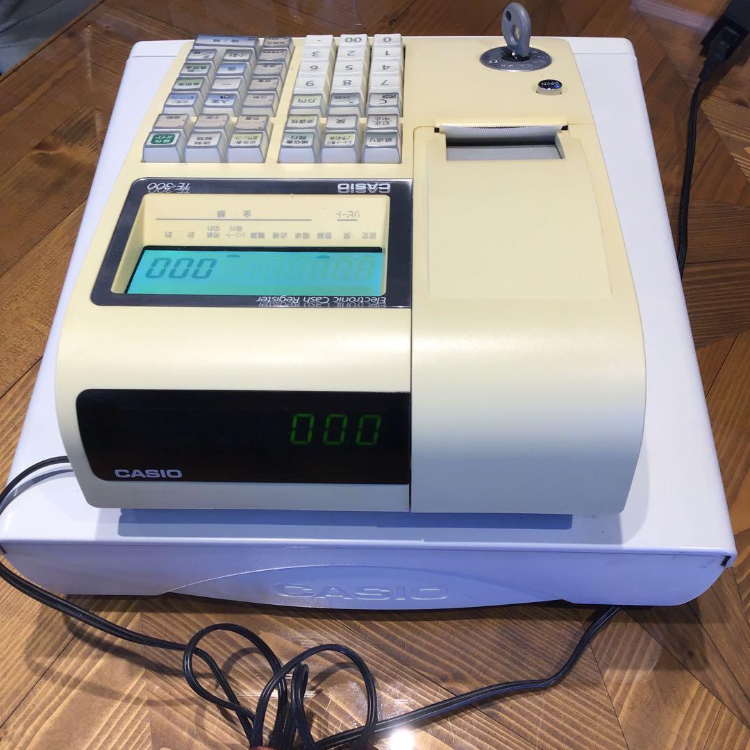CASIO カシオ　電子レジスター ホワイト　TE-300