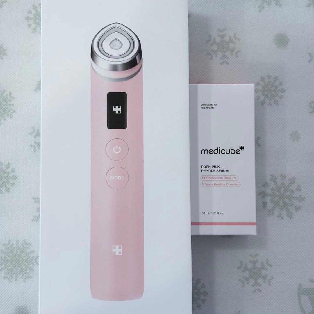 メディキューブBOOSTER PRO 美顔器 ピンク PDRN美容液付き