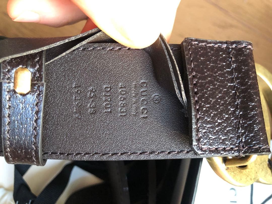 GUCCI 茶色レザーベルト 幅約4cm 11様こ専用です。