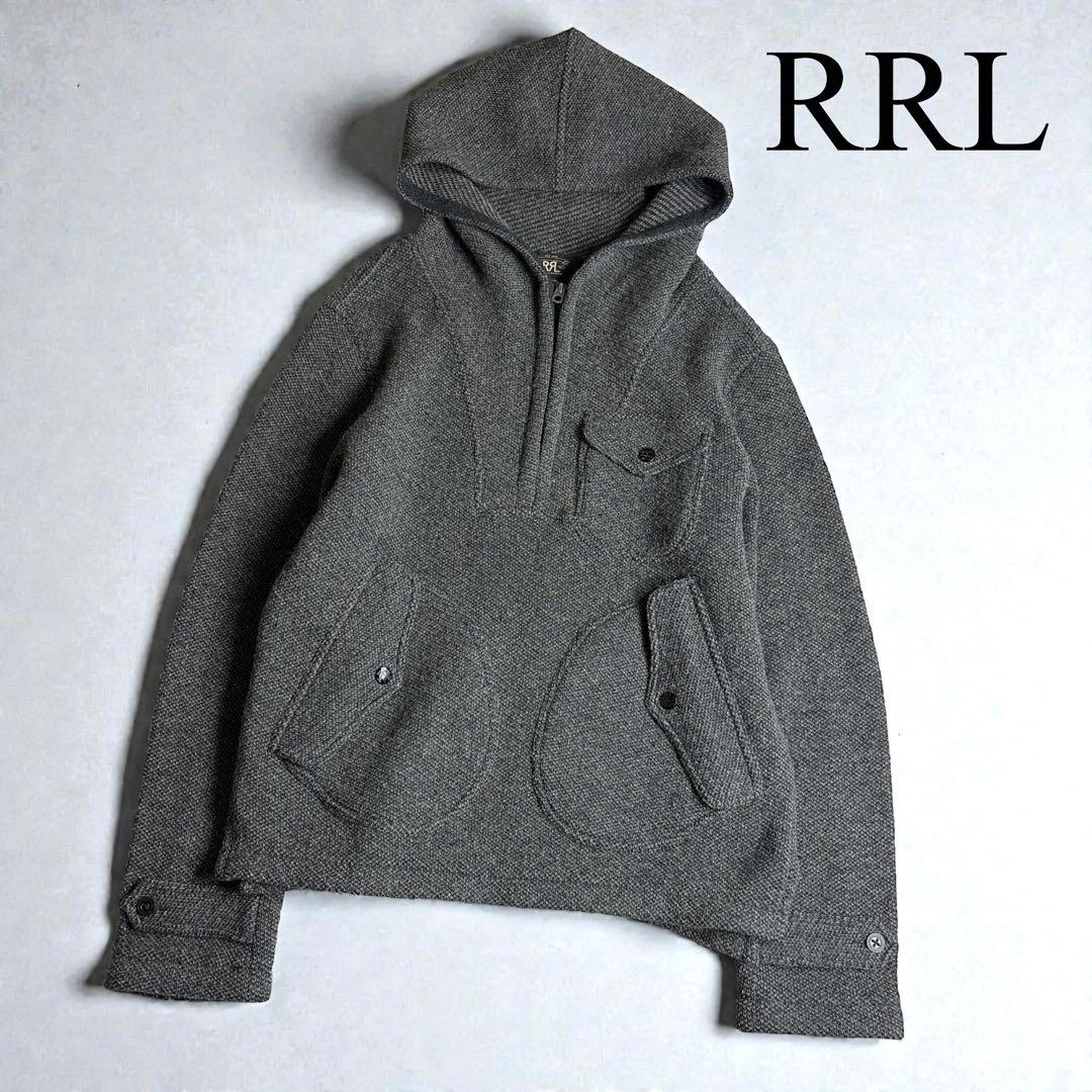 極美品 RRL ダブルアールエル ハーフジップ ニットパーカー サイドジップ