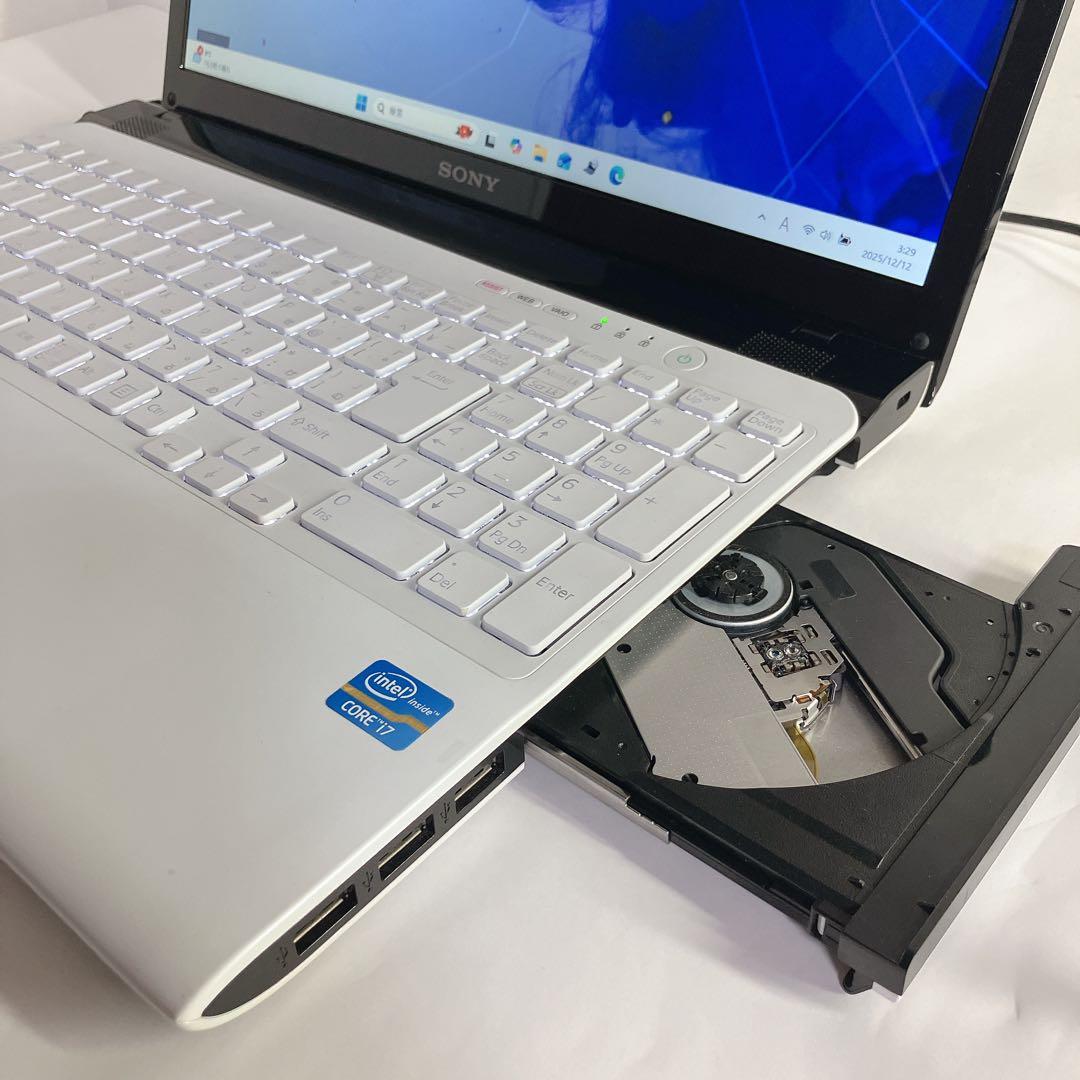VAIO Corei7 SSD320GB 16GB Win11 ノートPC