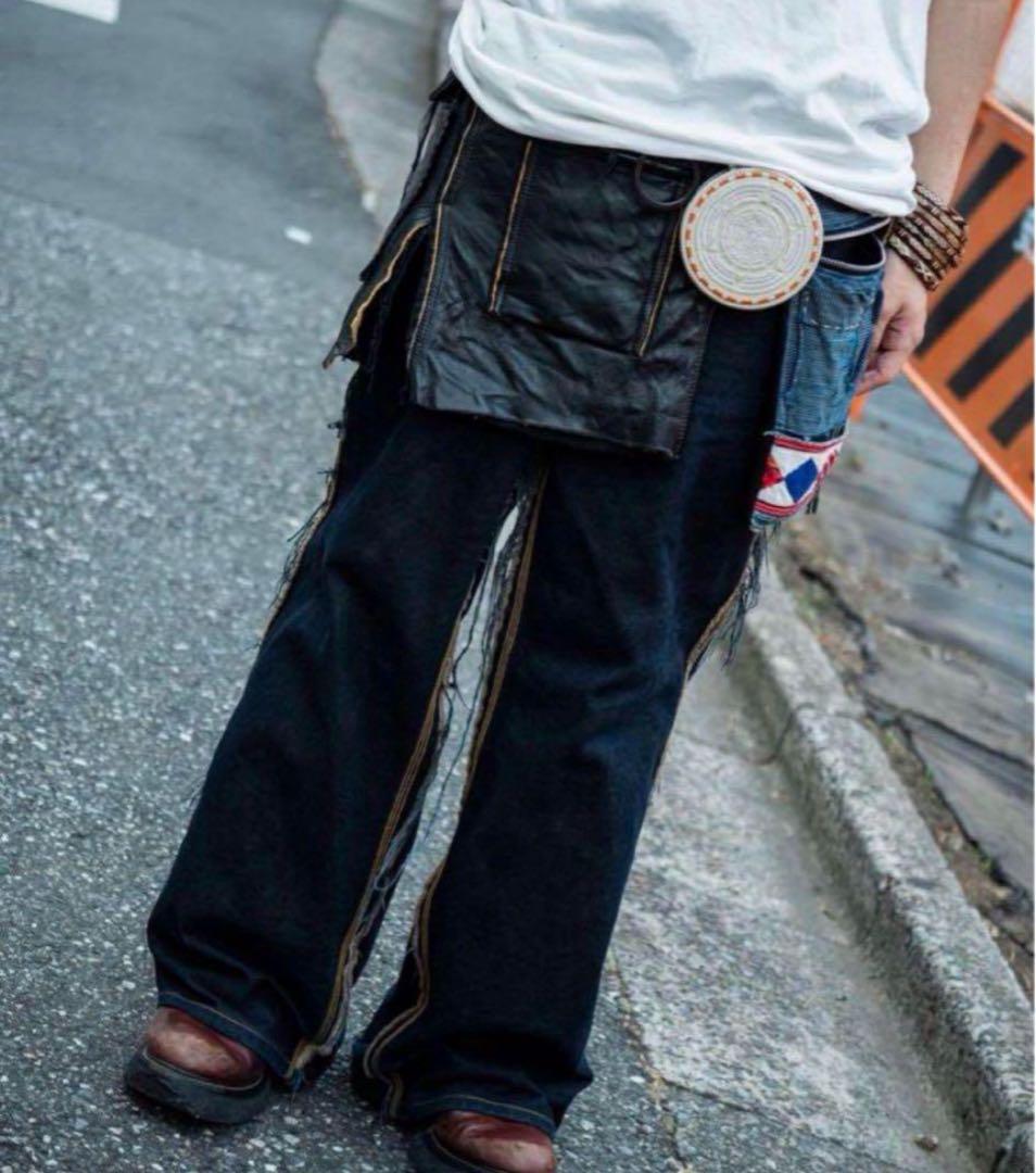 あおばくん着用 minus(-) レザー巻きスカート