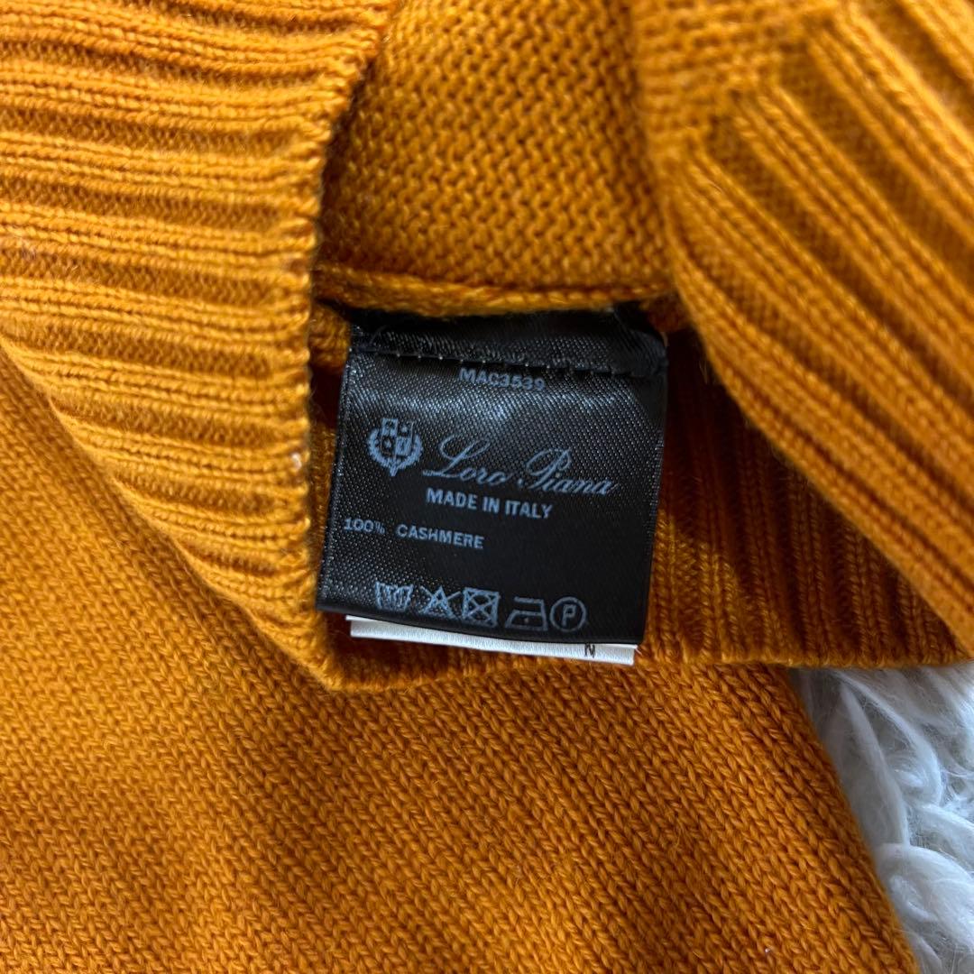 Loro Piana ロロピアーナ カシミヤ ケーブル ハイネック ニット 48