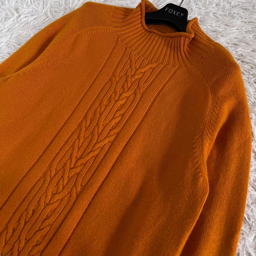 Loro Piana ロロピアーナ カシミヤ ケーブル ハイネック ニット 48