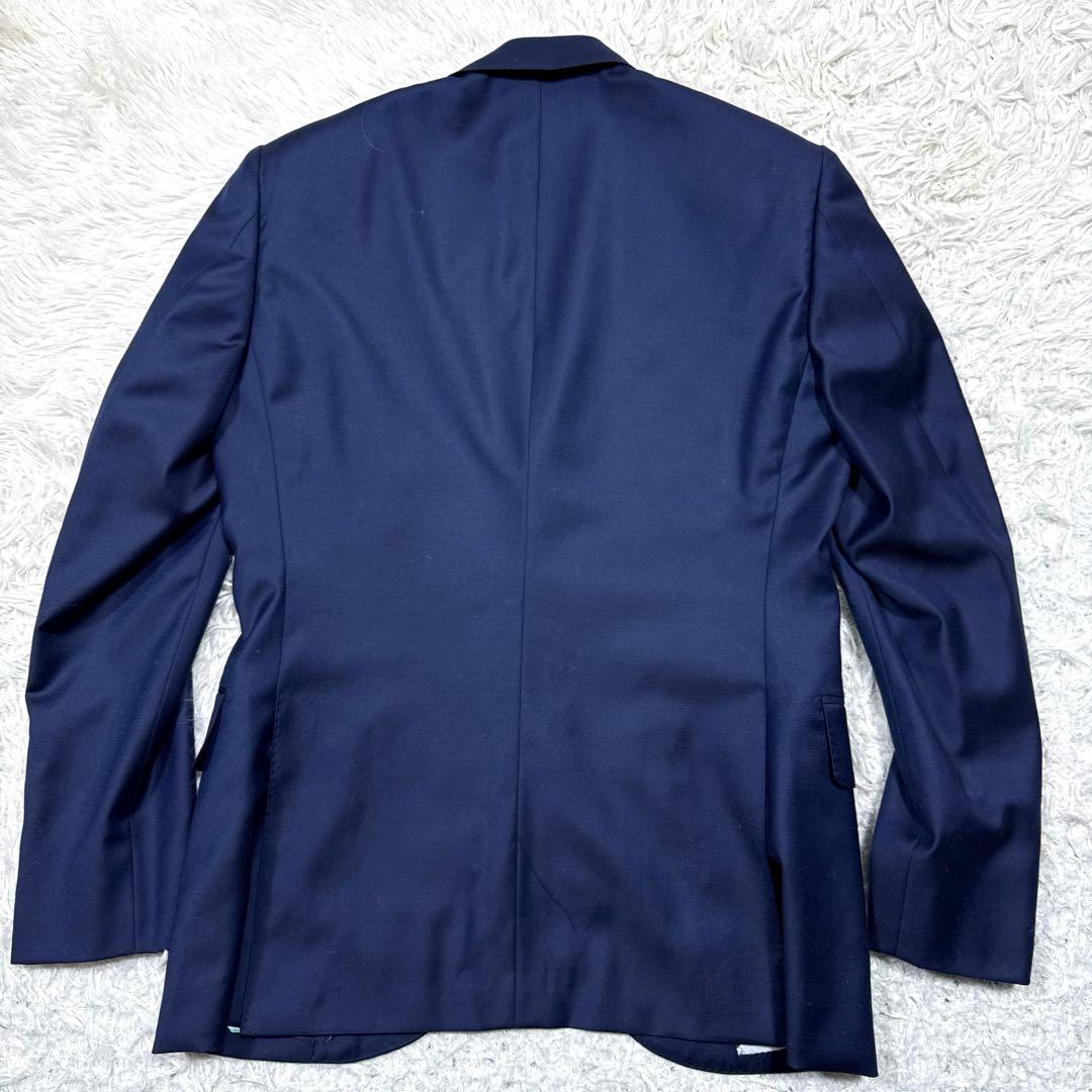 極美品　ロロピアーナ　テーラードジャケット　カシミヤ混　SUPER170's 紺