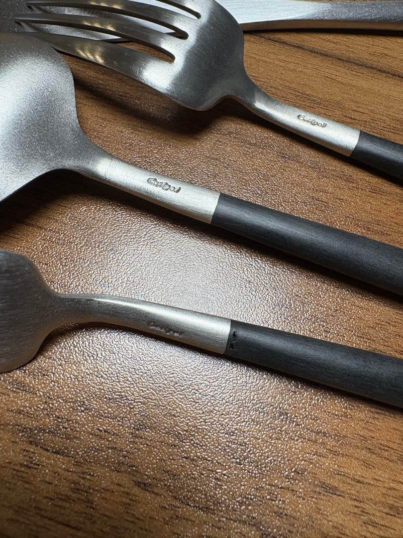 クチポール　カトラリー　2セット　6本　ブラック　シルバー　GOAゴア