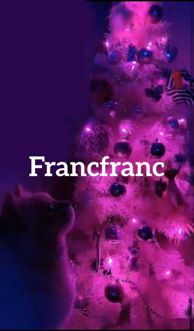 Francfranc ✨️おまけ2個付ファー クリスマスツリーセット　150cm