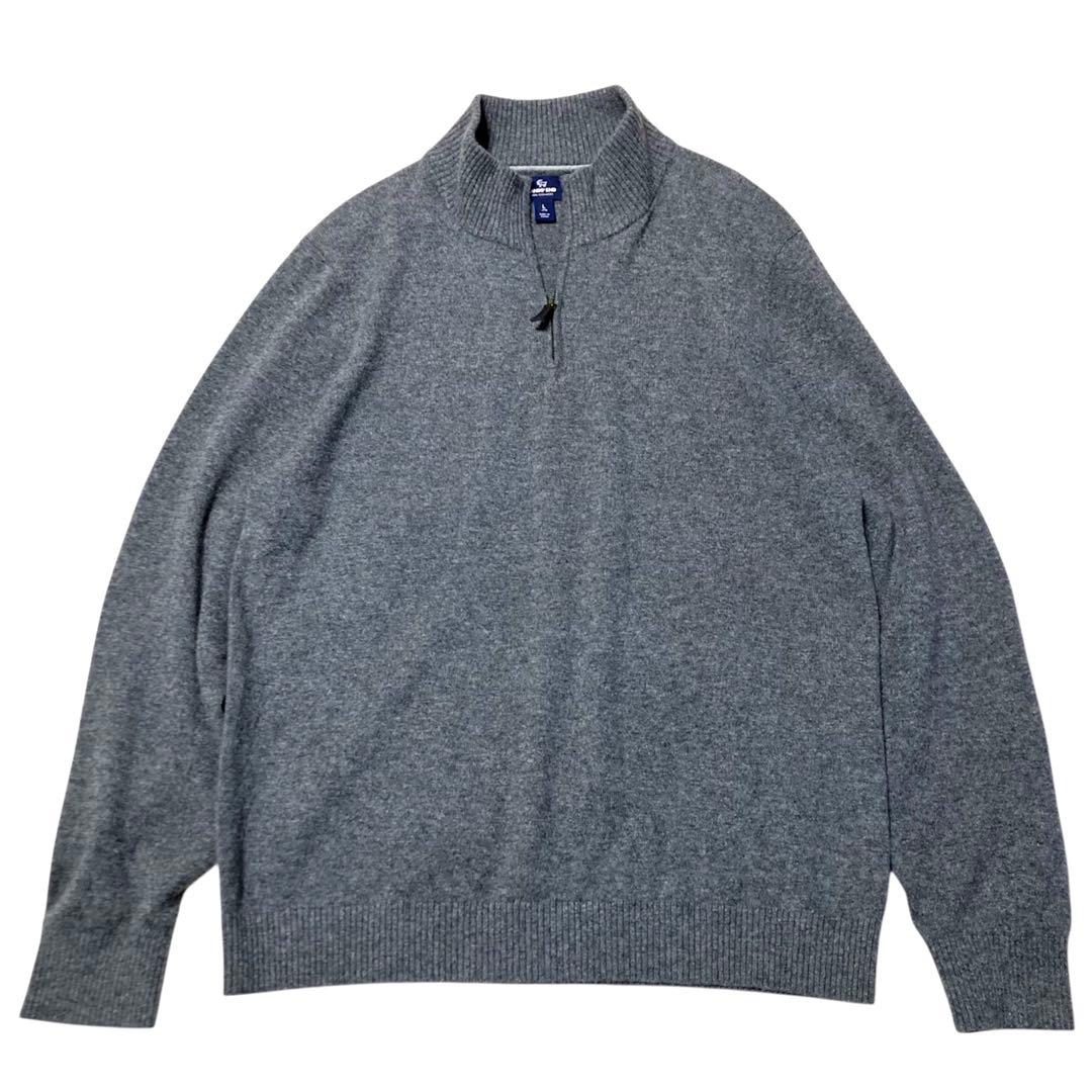 未使用 LANDS' END cashmere 洗えるカシミヤ ニット ジップ