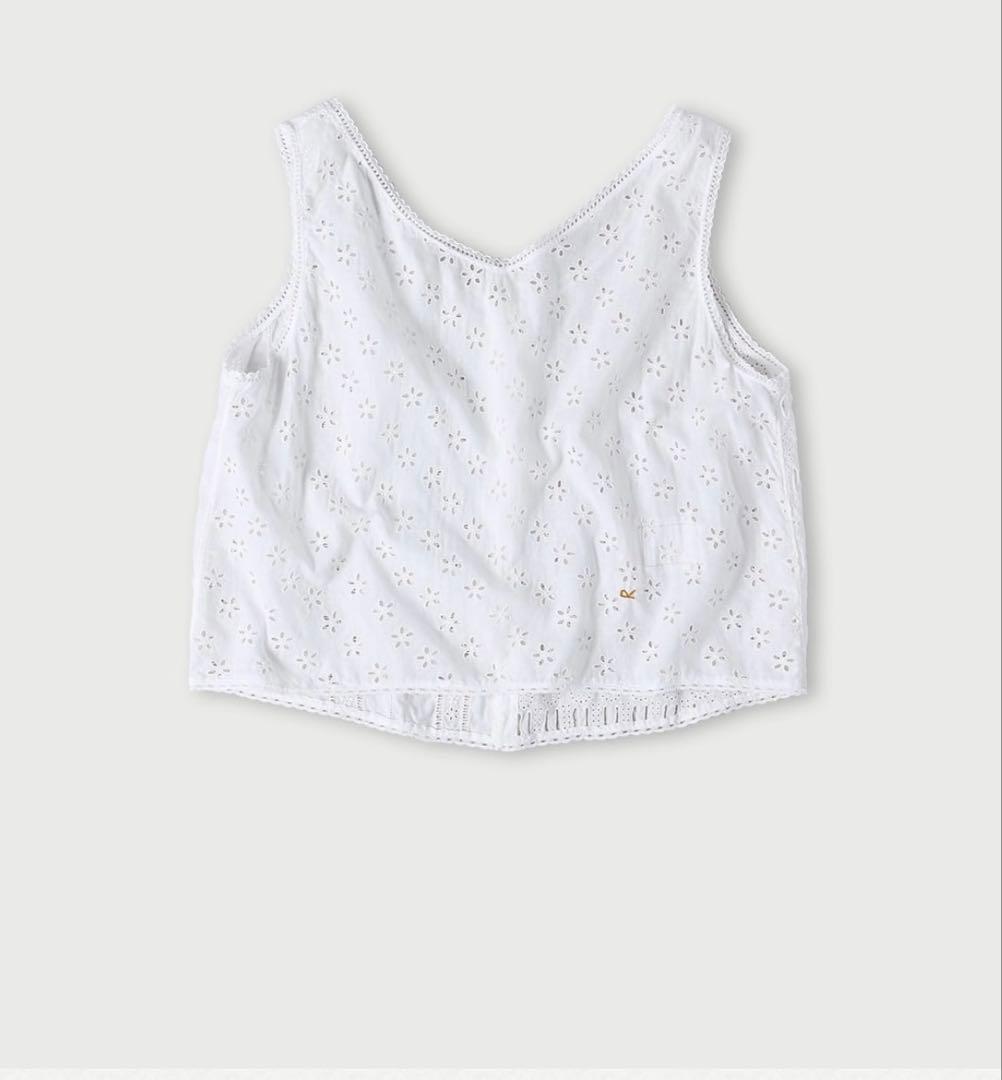 45R フォーティファイブアール　　 度甘平のカットワークキャミソール