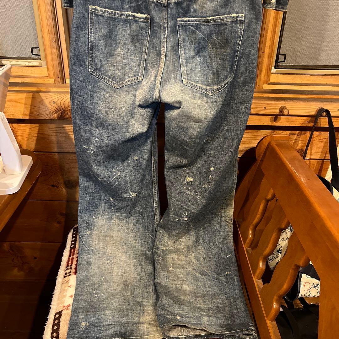 BACKBONE バックボーン デニム つなぎ オールインワン ダメージ加工