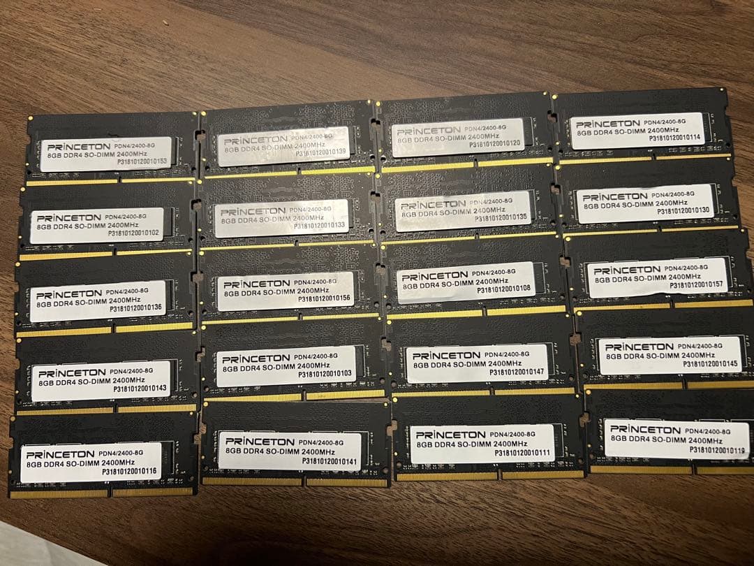 合計160GB！ノートPC メモリ DDR4 PC4-2400T 8GBｘ20枚
