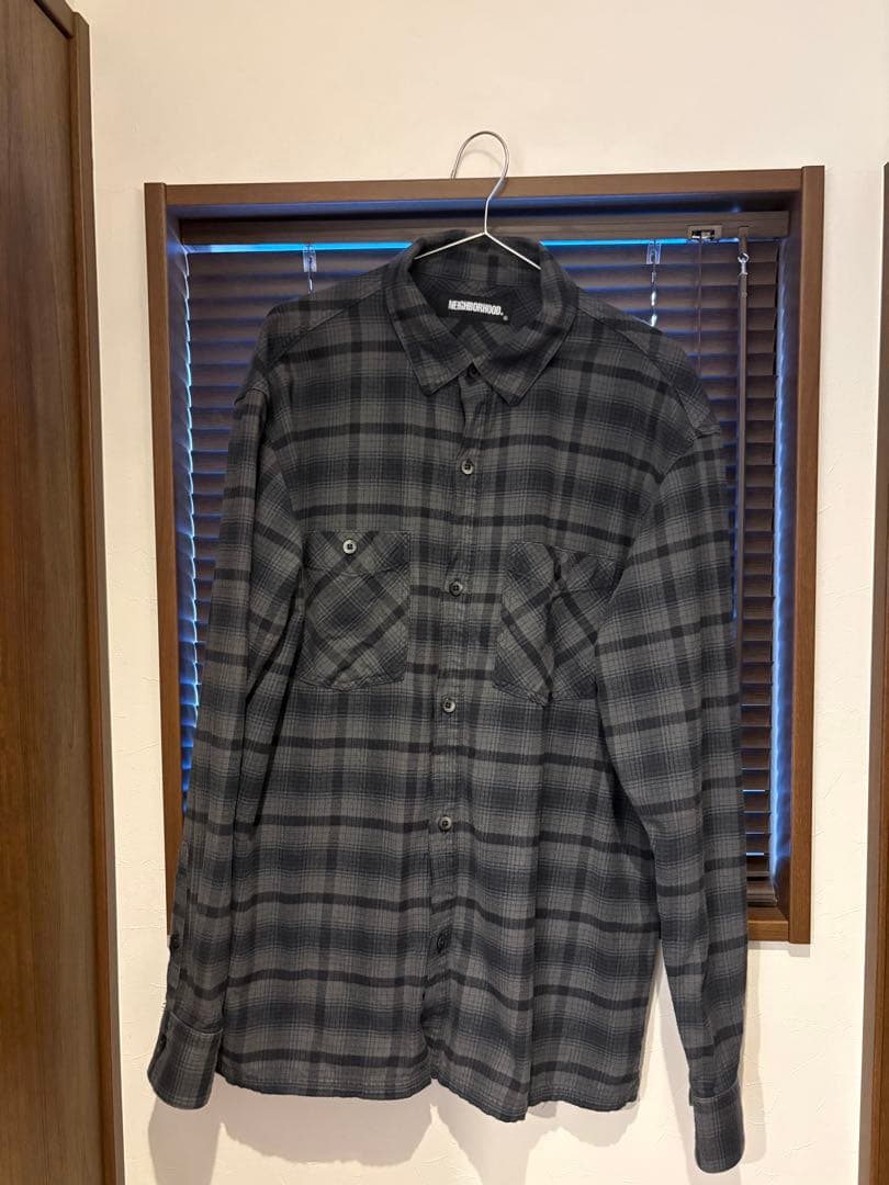 NEIGHBORHOOD ネルシャツ　グレー　L