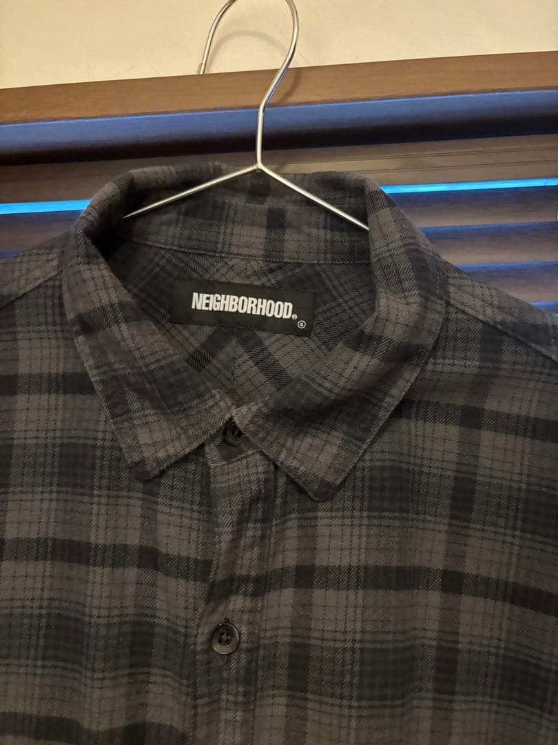 NEIGHBORHOOD ネルシャツ　グレー　L