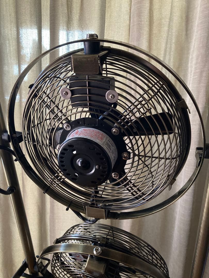 メタルトリプルファン 扇風機 インテリア おしゃれ イエローゴールド 希少品