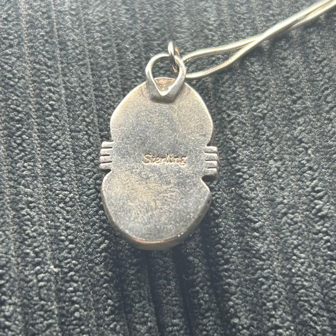 ナバホ　navajo ホワイトバッファロー ネックレス　Sterling