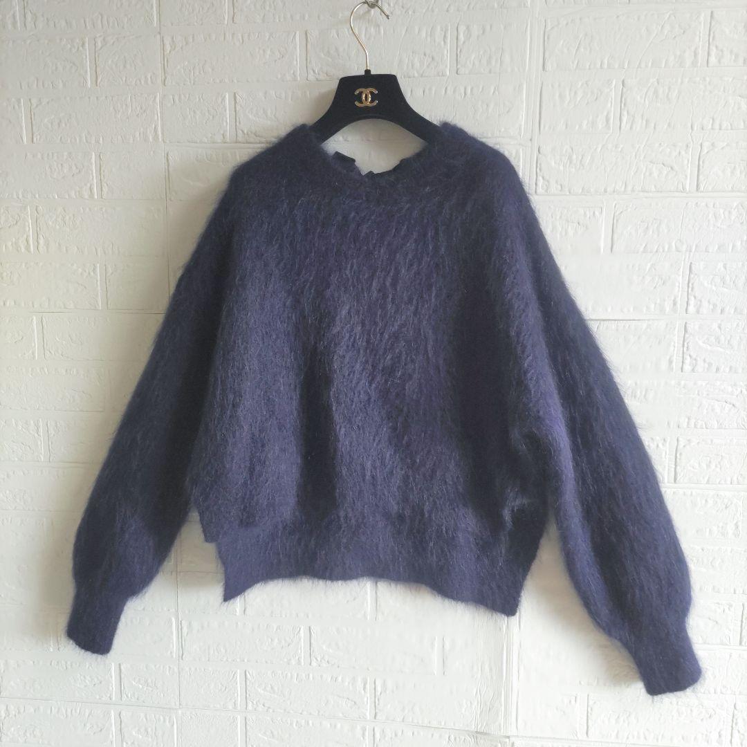 専用✨美品✨bow.a ボウエー　バックリボン　バックオープン　ニット　シャギー