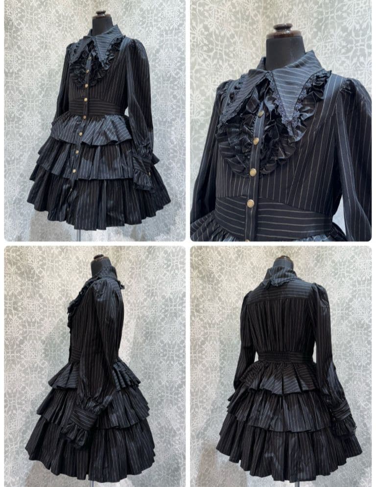 星箱works リリィ・リドル ティアードワンピース ブラック