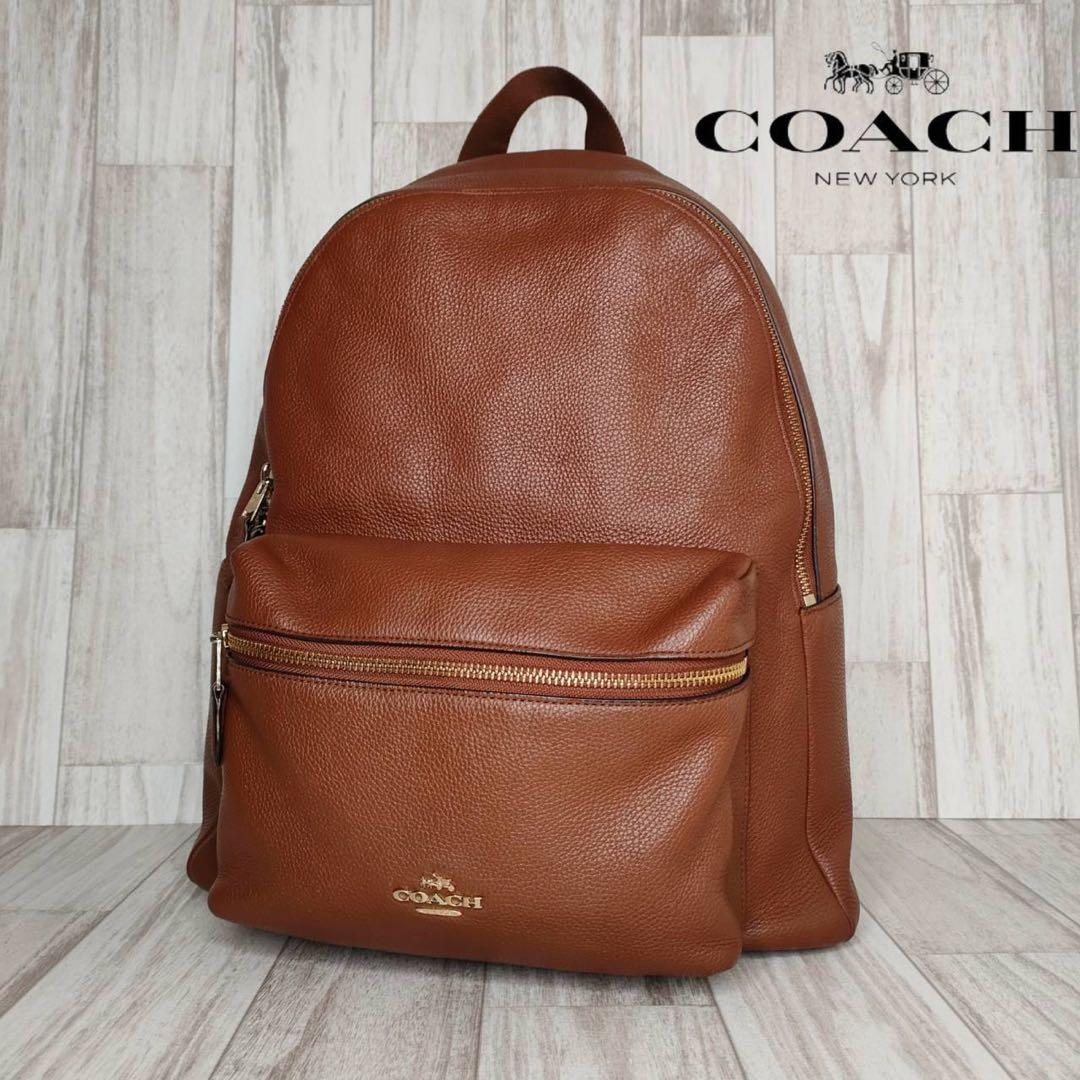 50 COACH コーチ　レザー　リュックサック　バッグパック