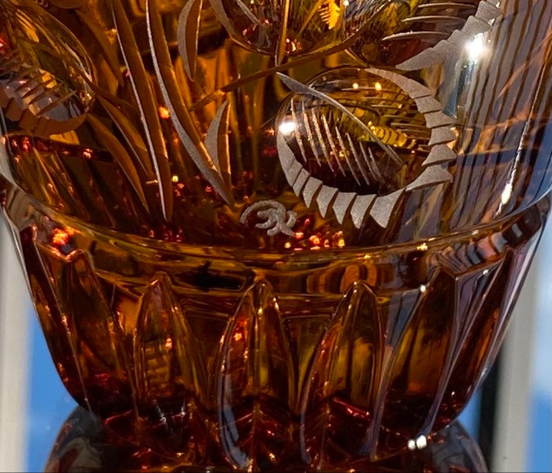 マイセンクリスタル　マイセンフラワー　花器　フラワーベース　極美品❣️