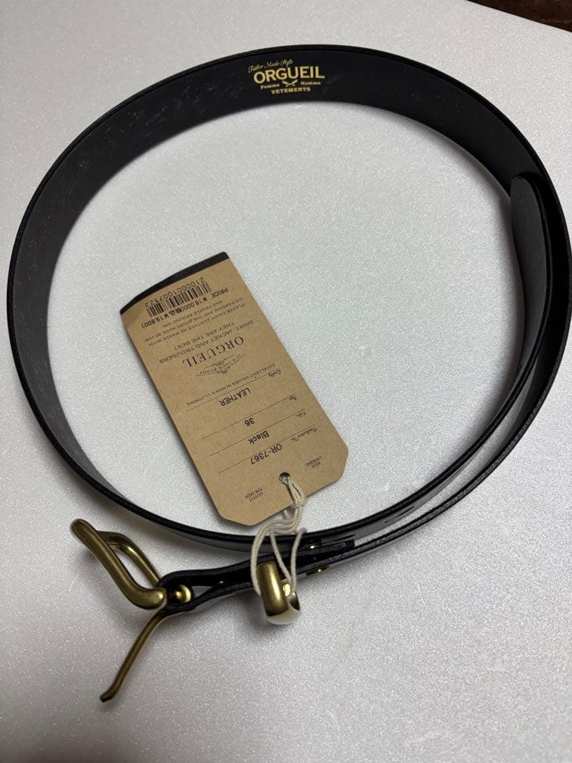 グリッター　orgueil オルゲイユ　ベルト　サイズ36インチ