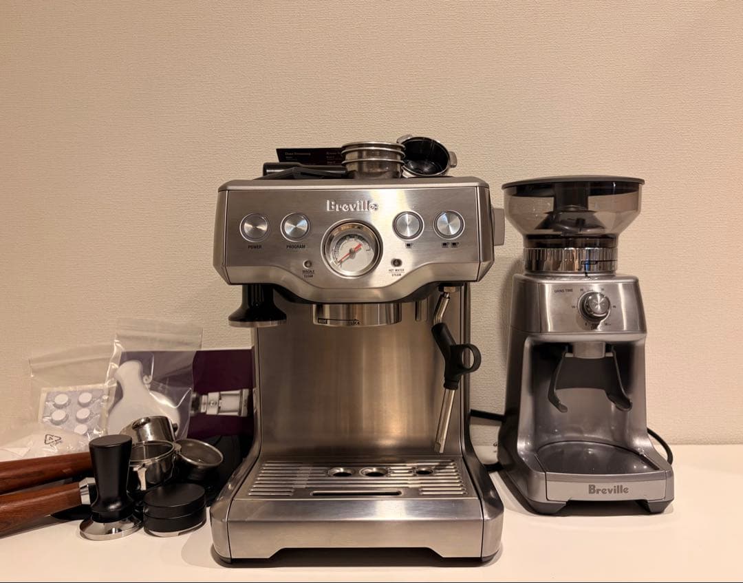 ブレビル Breville エスプレッソマシコーヒーマシン グラインダー セット