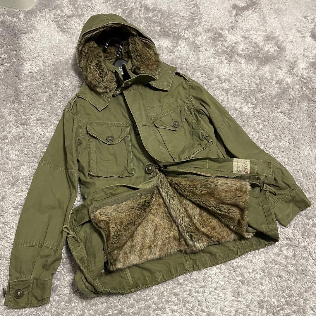 ポロ ラルフローレン　 ミリタリー フィールドジャケット　ビンテージ加工