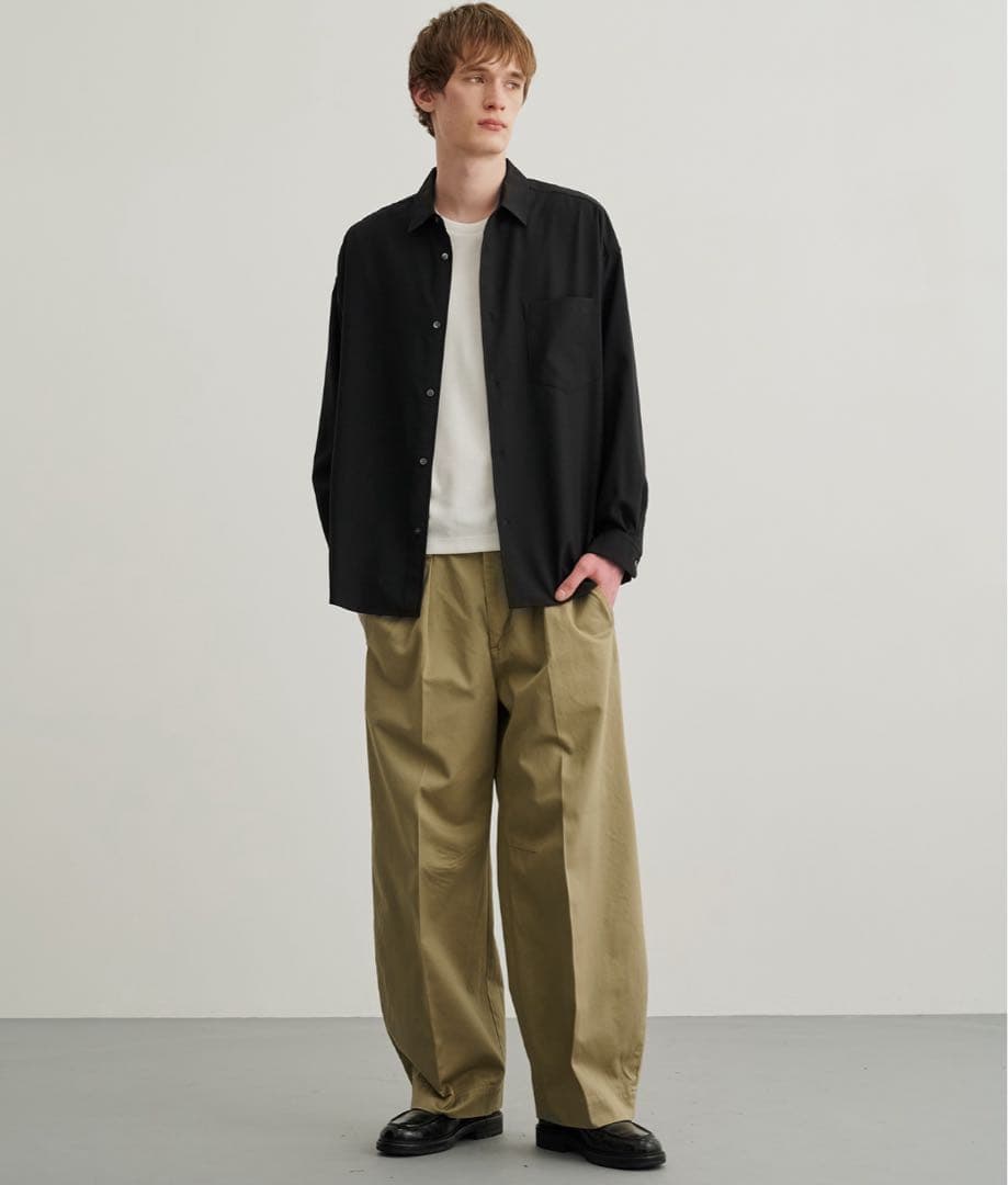 パブリックトウキョウ　コンフォートリラックスシャツ　ブラック