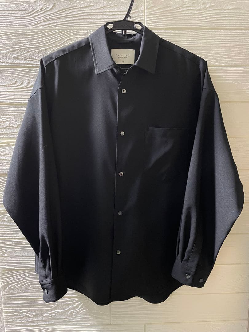 パブリックトウキョウ　コンフォートリラックスシャツ　ブラック