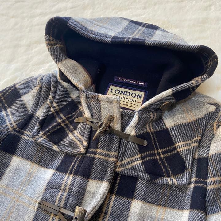 LONDON Tradition チェックメルトンダッフルコート