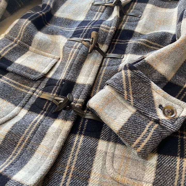 LONDON Tradition チェックメルトンダッフルコート