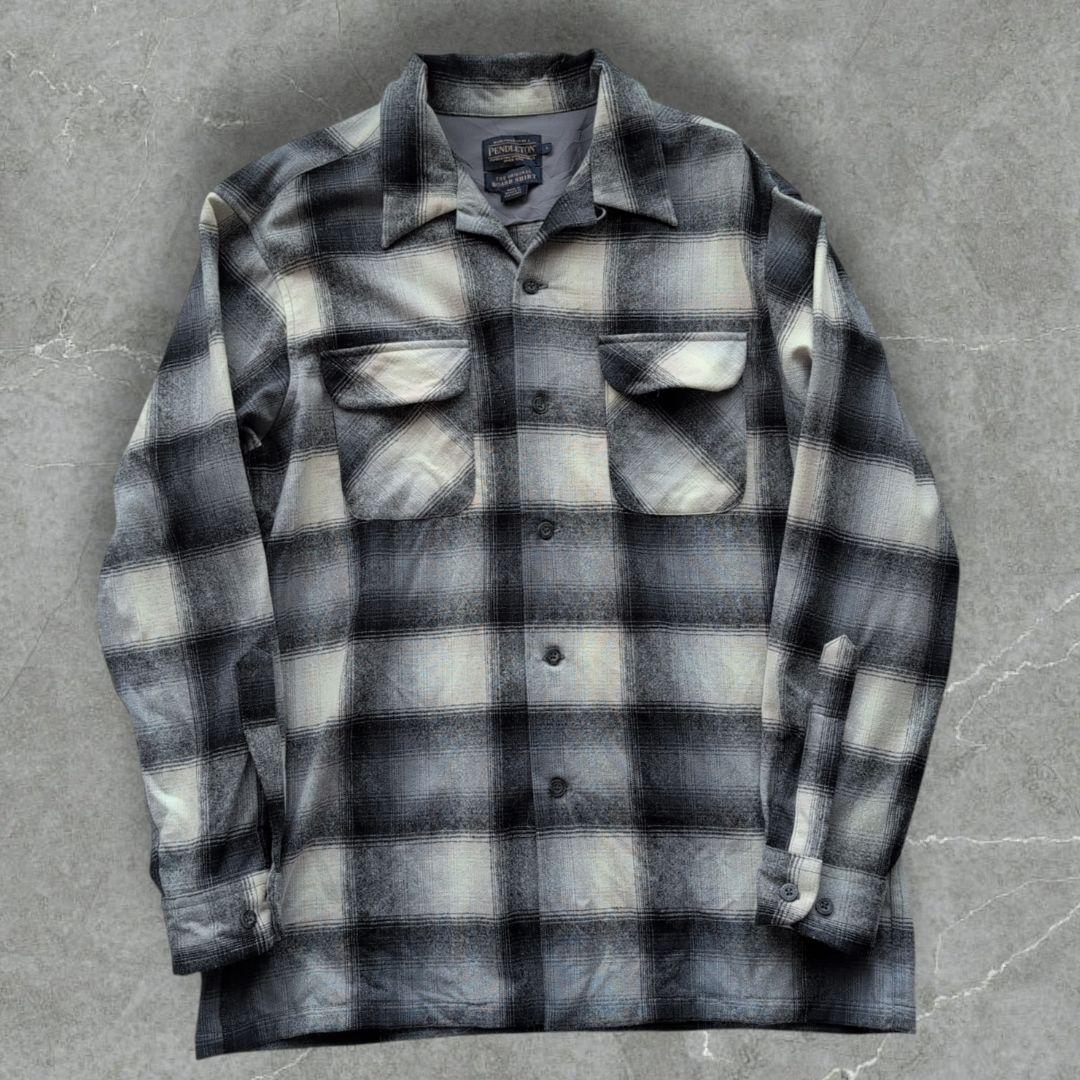 ♦*%様 ペンドルトン ボードシャツ ループカラー Lサイズ ブラック・ホワイト