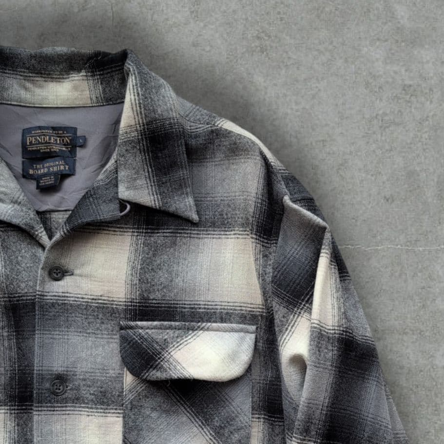 ♦*%様 ペンドルトン ボードシャツ ループカラー Lサイズ ブラック・ホワイト