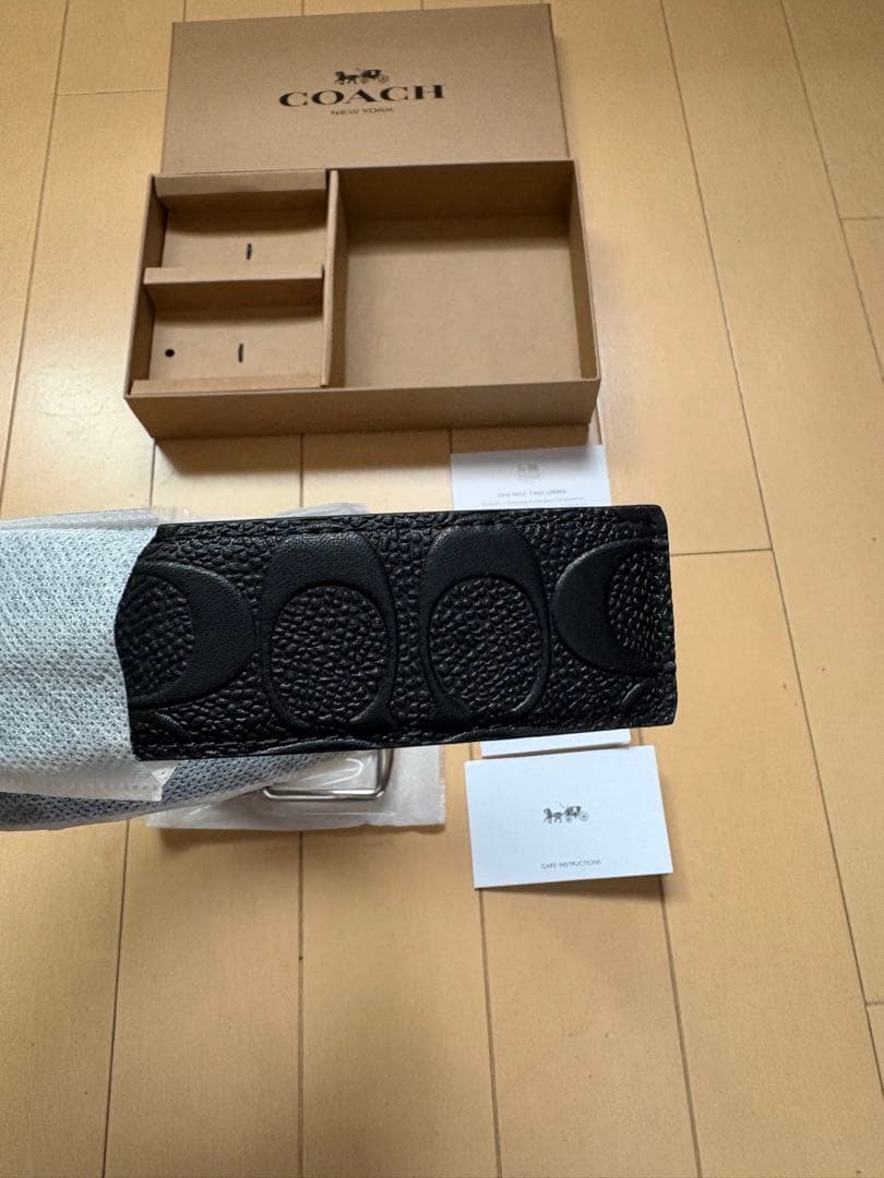 コーチ COACH リバーシブル ブラック シグネチャーベルト