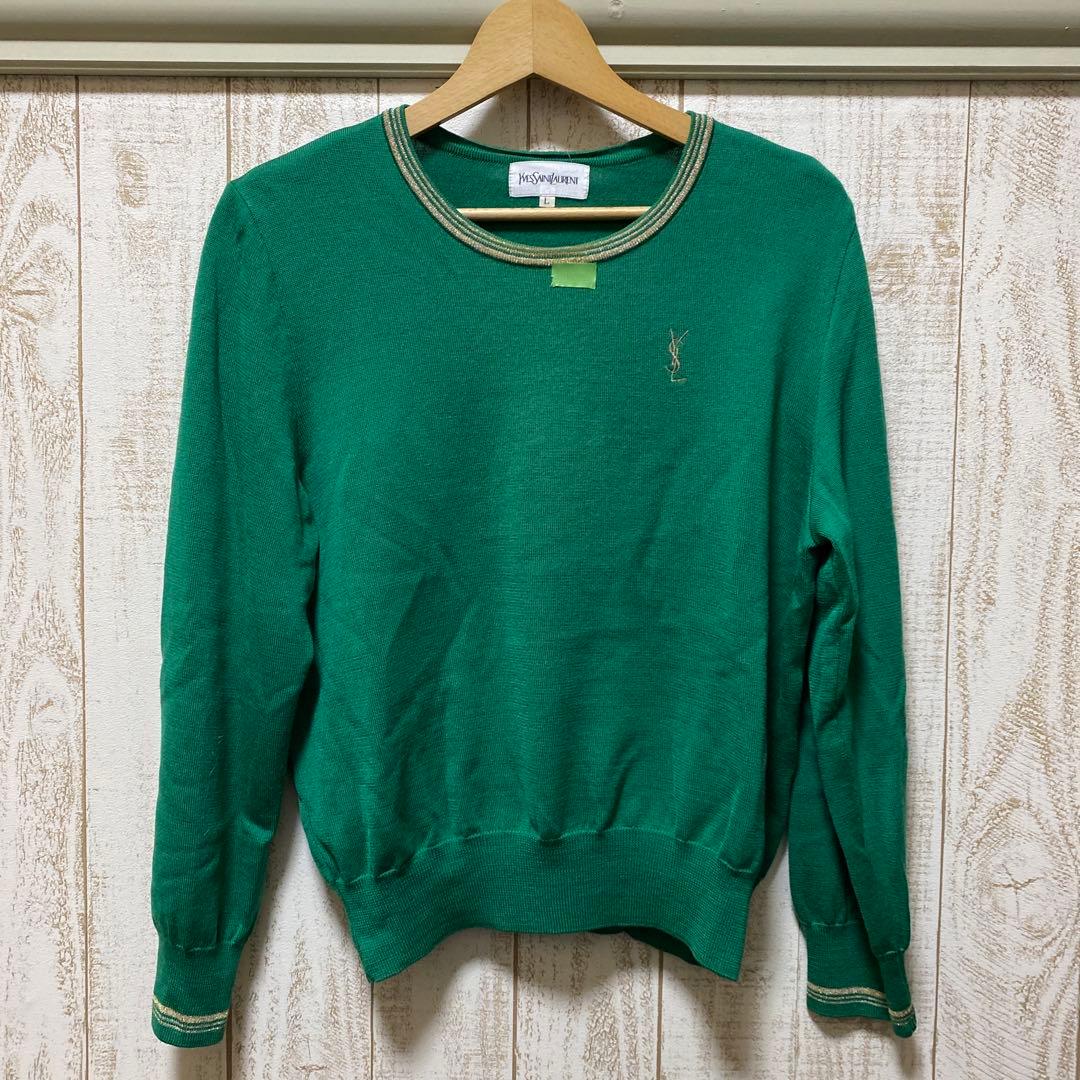 イヴサンローラン オールド 90年代 クルーネックニットセーター