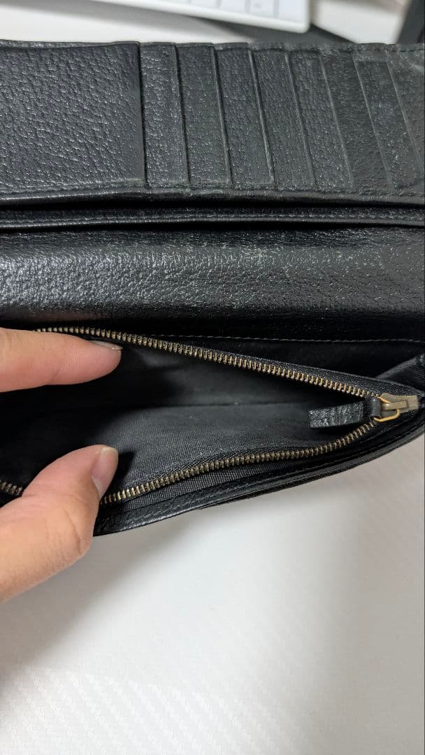 GUCCI マーモント ブラック レザー 長財布 正規品 ブランド