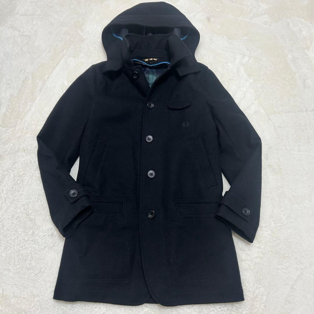 【美品】フレッドペリー ライナー付き コート ブラック Mサイズ