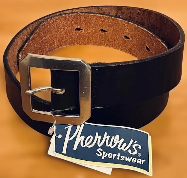 32インチPherrow's SBB1 ブラック 高級肉厚 レザー ベルト 本革