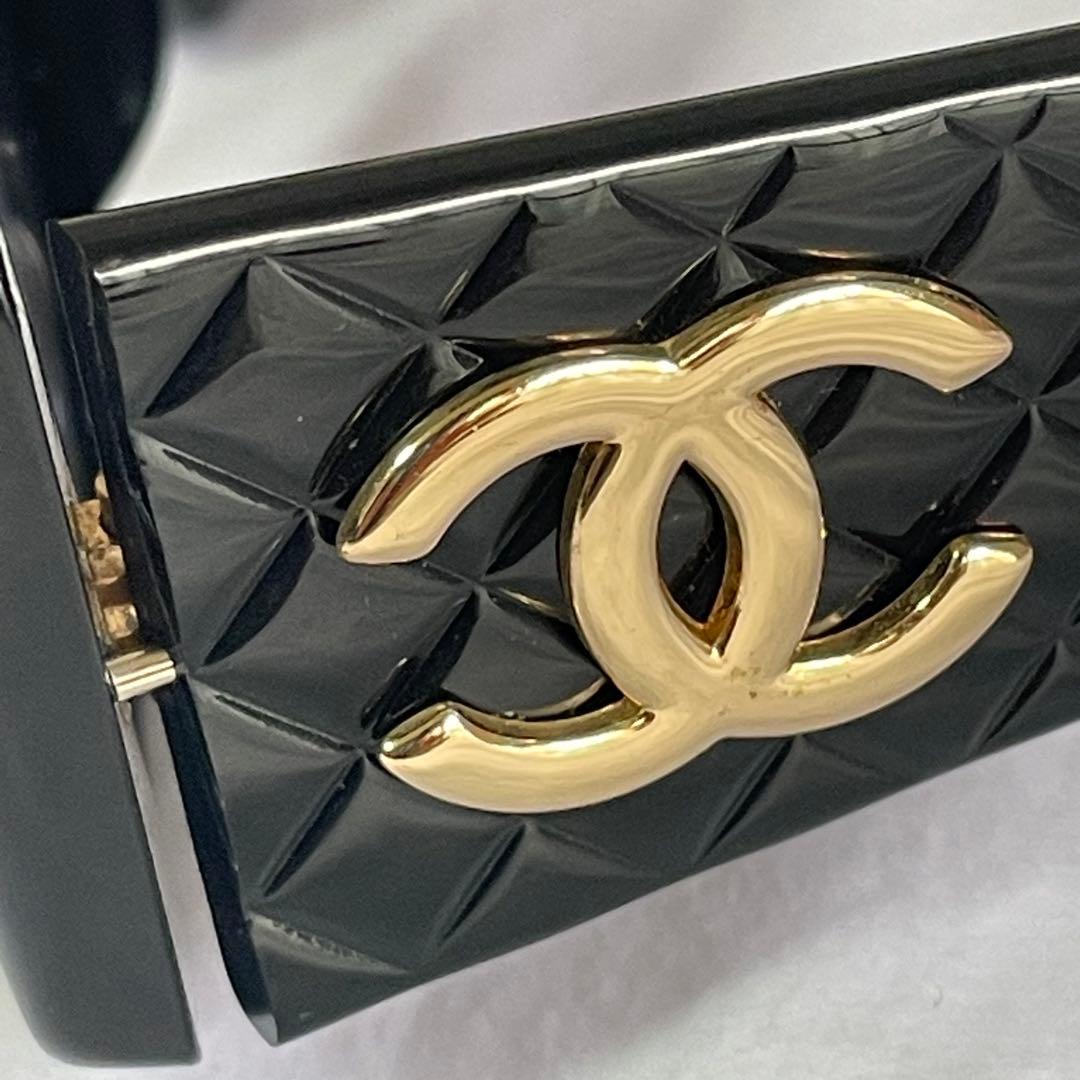 希少 CHANEL シャネル サングラス マトラッセ ココマーク 01450 黒