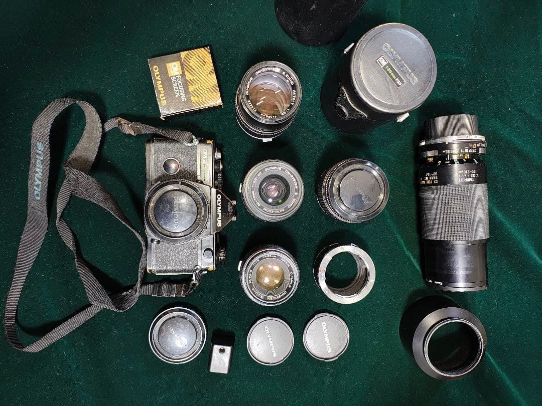OLYMPUS　OM-2SPとレンズ４本他ジャンク
