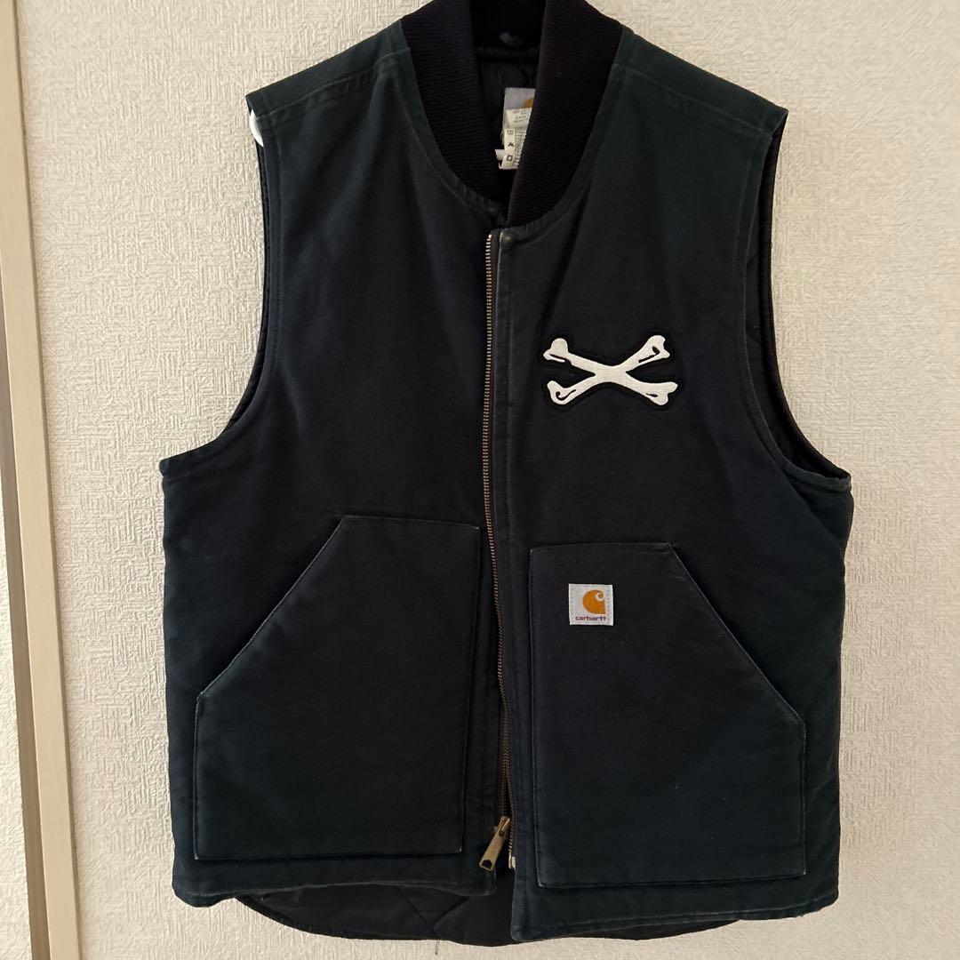 Carhartt クロスボーン刺繍 ベスト ブラック