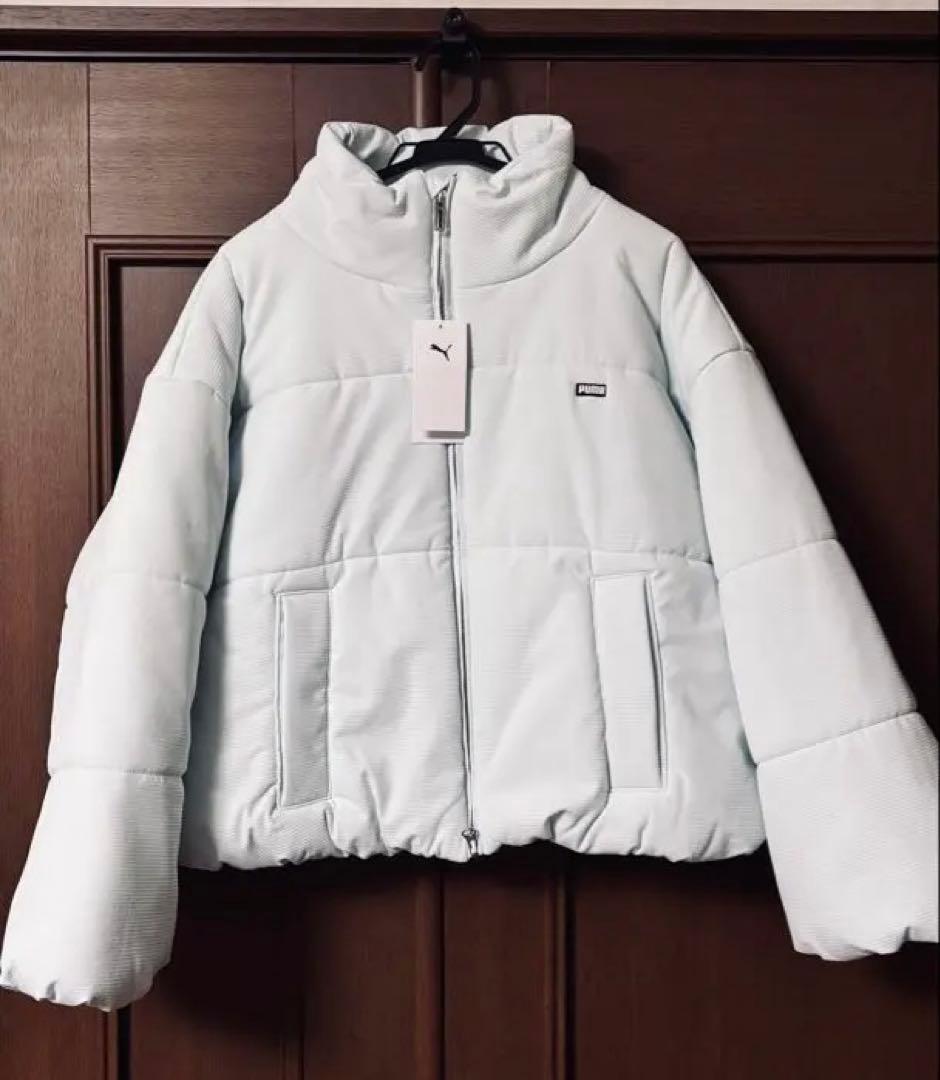 SNIDEL×PUMA 中綿ショートブルゾン ライトブルー