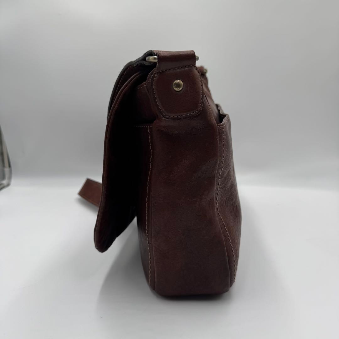 美品✨ 土屋鞄製造所 トーンオイルヌメ ショルダーバッグ レザー ブラウン