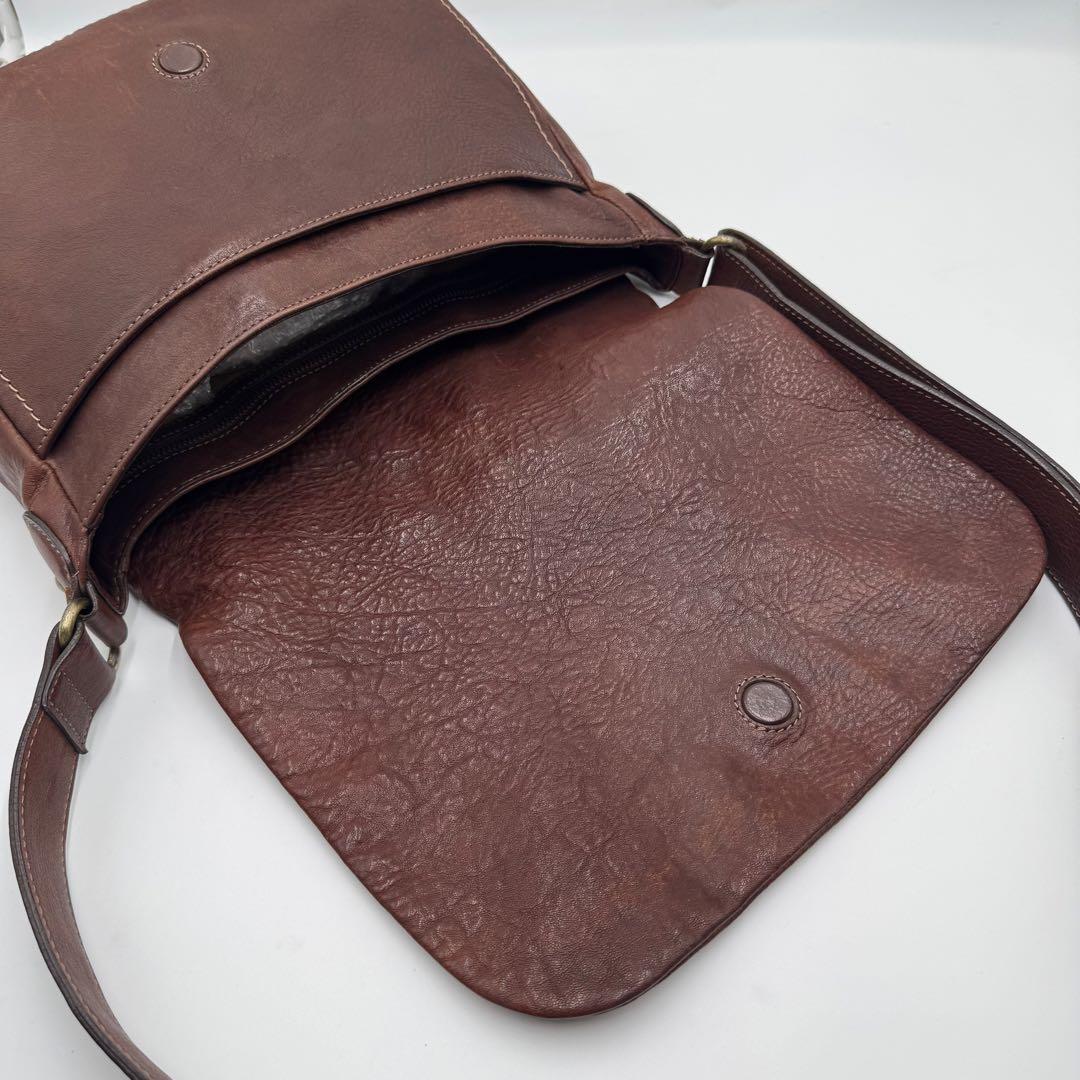 美品✨ 土屋鞄製造所 トーンオイルヌメ ショルダーバッグ レザー ブラウン