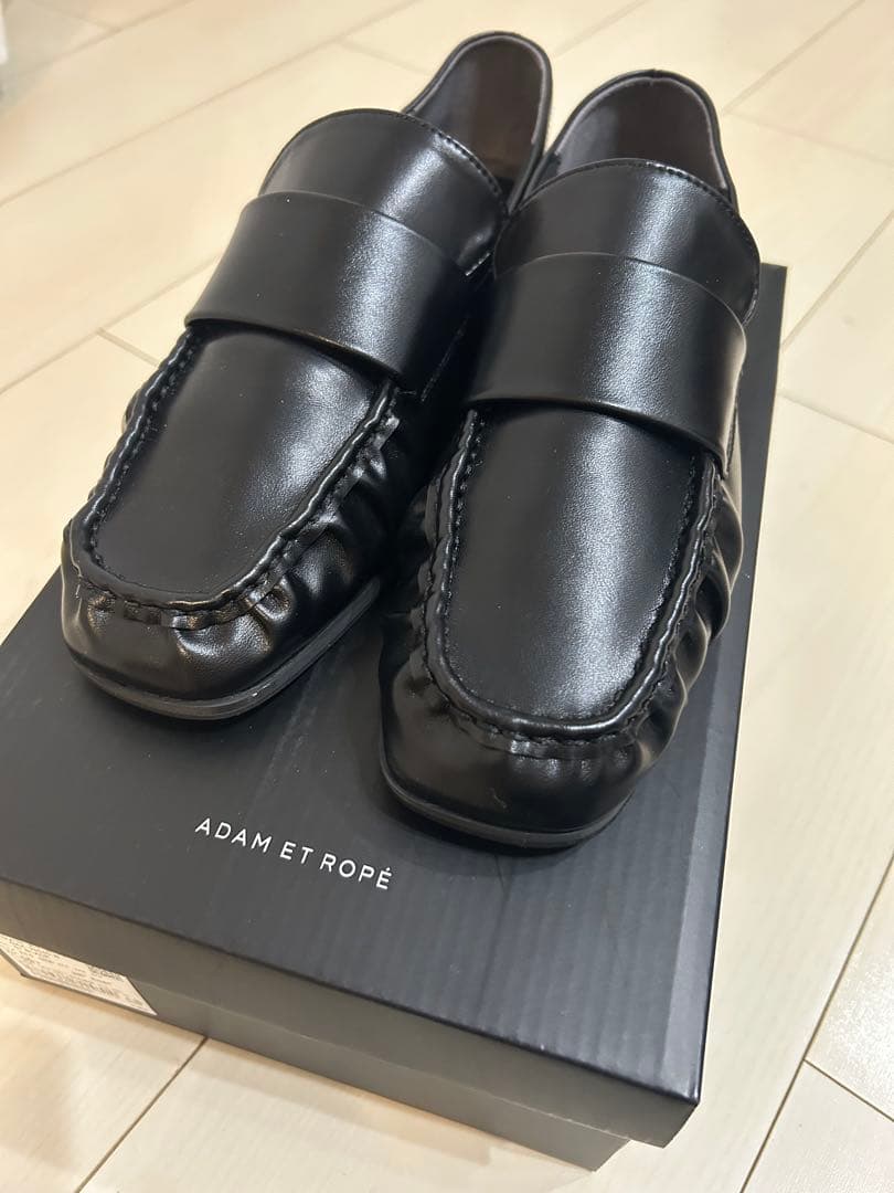 期間限定値下中♪新品　完売品　アダムエロペ　ソフトギャザーローファー撥水晴雨兼用