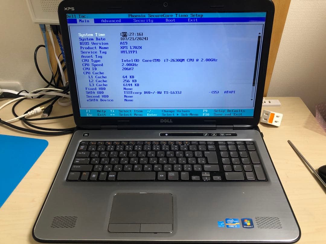 DELL XPS17 L702 GT555M HDDなし ジャンク