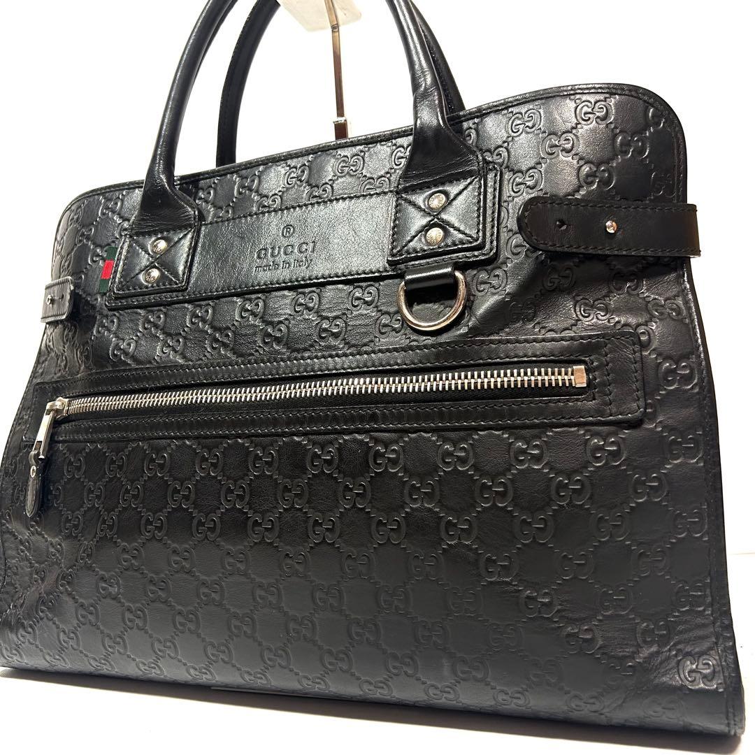 希少✨グッチ ビジネスバッグ GGシマ ブリーフケース シェリー 246410